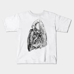 Medial Lung Pen and Ink Drawing Kids T-Shirt